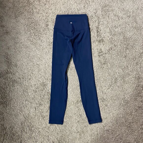 Lululemon Size 2 Align Pant High Rise 25" Inseam True Navy Blue - Picture 3 of 7